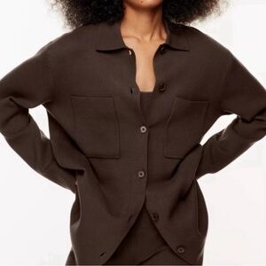 Aritzia Babaton Society Sweater | Rich Mocha Brown | Size small | NWT